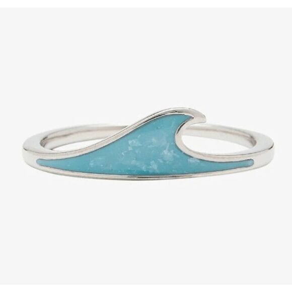 NWOT Set of 4 Y2K Enamel Rings, Wave, Mountain, Star - size 7 - Picture 3 of 6